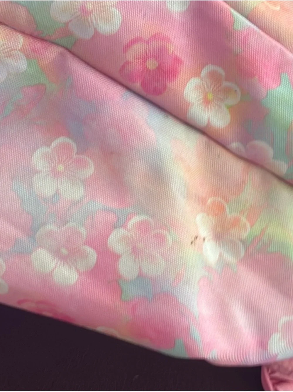 Jansport Pink Pastel Floral Backpack with Mint Accents